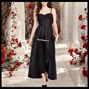 Adrianna Papell Mikado Walk-thru Jumpsuit